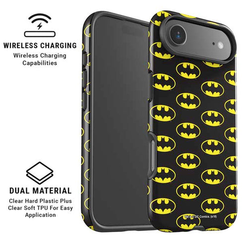DC Comics Batman Logo All Over Print iPhone 17 Air Magsafe Impact Case