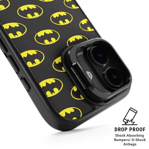 DC Comics Batman Logo All Over Print iPhone 17 Kickstand Case