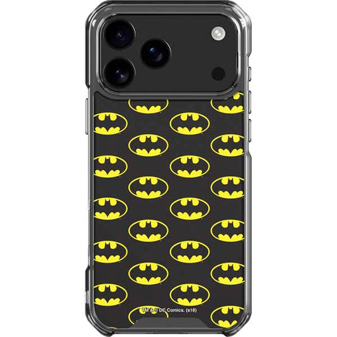 DC Comics Batman Logo All Over Print iPhone 17 Pro Max Clear Case