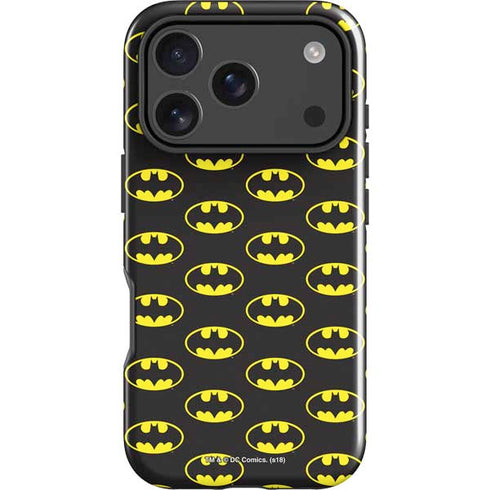 DC Comics Batman Logo All Over Print iPhone 17 Pro Max Impact Case