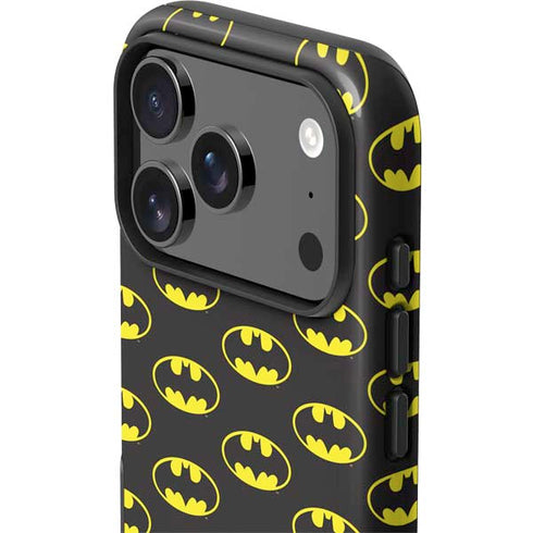 DC Comics Batman Logo All Over Print iPhone 17 Pro Max Impact Case