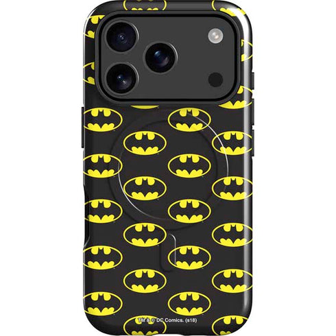 DC Comics Batman Logo All Over Print iPhone 17 Pro Max Magsafe Impact Case