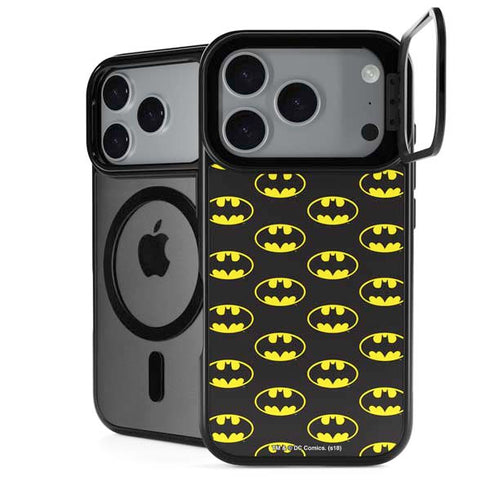 DC Comics Batman Logo All Over Print iPhone 18 Pro Kickstand Case