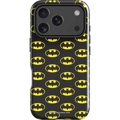 DC Comics Batman Logo All Over Print iPhone 18 Pro Max Impact Case