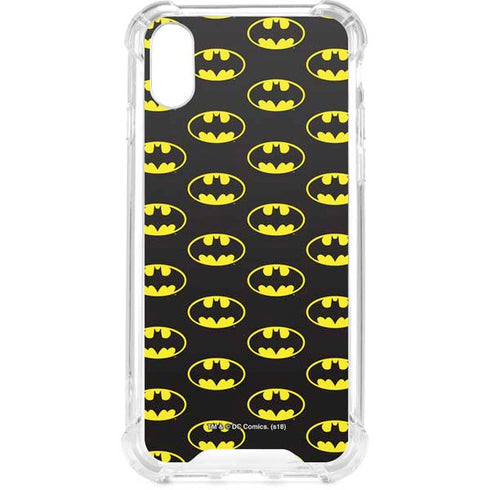 DC Comics Batman Logo All Over Print iPhone XS Clear Case