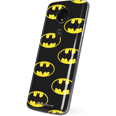 DC Comics Batman Logo All Over Print Moto E5 Plus Skin