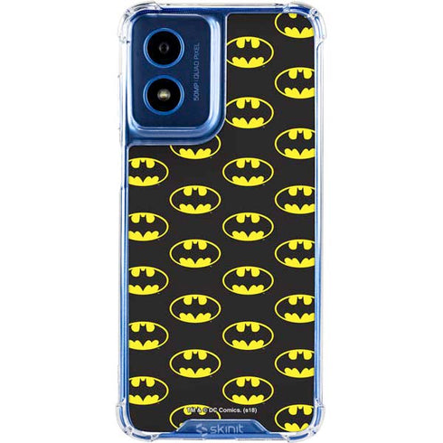 DC Comics Batman Logo All Over Print Moto G 5G (2024) Clear Case