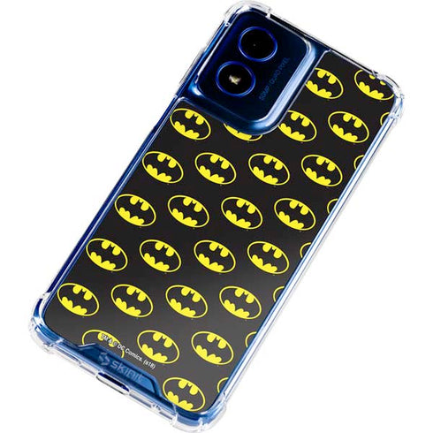 DC Comics Batman Logo All Over Print Moto G 5G (2024) Clear Case
