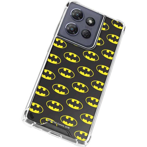 DC Comics Batman Logo All Over Print Moto G Play 5G (2025) Clear Case