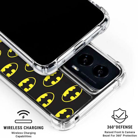DC Comics Batman Logo All Over Print Moto G Power 5G (2024) Clear Case