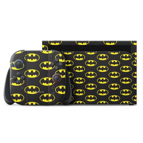 DC Comics Batman Logo All Over Print Nintendo Skins