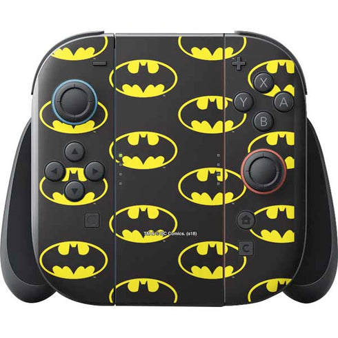 DC Comics Batman Logo All Over Print Nintendo Switch 2 (2025) with Joy-Con Skin