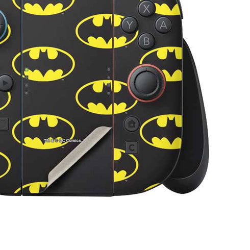 DC Comics Batman Logo All Over Print Nintendo Switch 2 (2025) Joy-Con Controller Skin