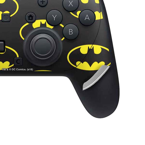 DC Comics Batman Logo All Over Print Nintendo Switch 2 (2025) Pro Controller Skin
