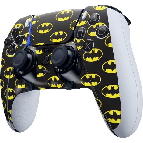 DC Comics Batman Logo Pattern PS5 DualSense Edge Pro Controller Skin