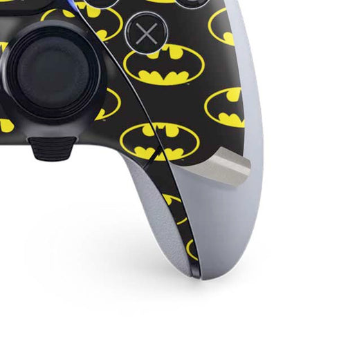 DC Comics Batman Logo Pattern PS5 DualSense Edge Pro Controller Skin