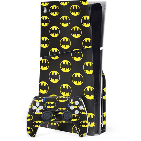 DC Comics Batman Logo All Over Print PlayStation PS5 Skins
