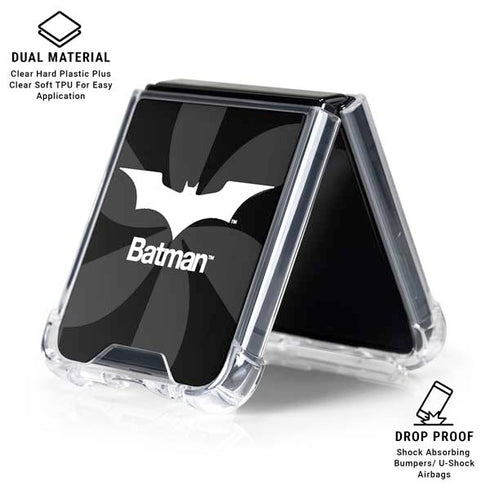 DC Comics Batman Dark Knight Logo Galaxy Z Flip6 Clear Case