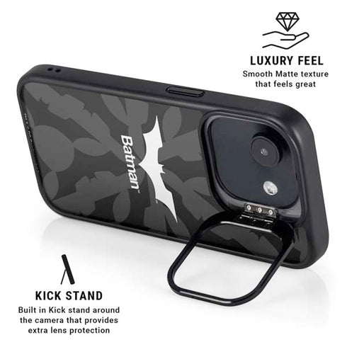 DC Comics Batman Dark Knight Logo iPhone 16e Kickstand Case