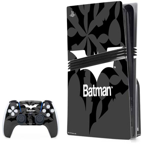 DC Comics Batman Dark Knight Logo PS5 Pro Disk Bundle Skin