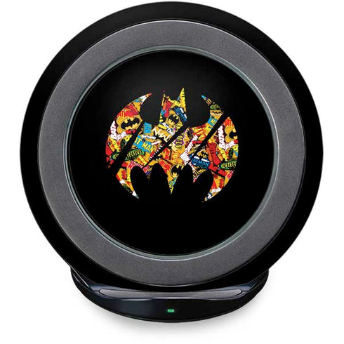 DC Comics Batman Silhouette Logo Vintage Pattern Fast Charge Wireless Charging Stand Skin