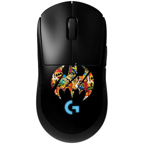 DC Comics Batman Silhouette Logo Vintage Pattern G Pro Wireless Gaming Mouse Skin