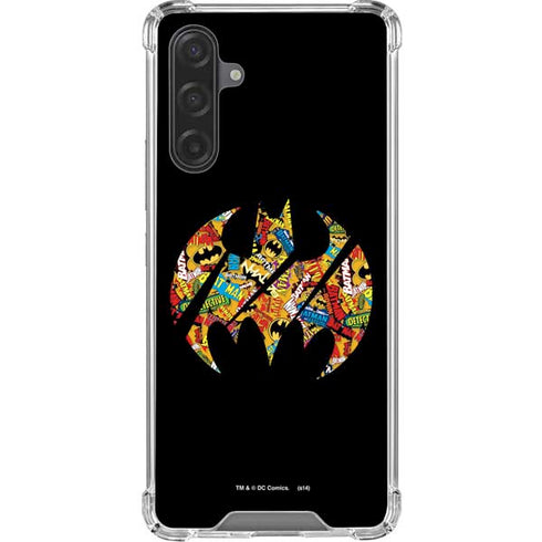 DC Comics Batman Silhouette Logo Vintage Pattern Galaxy A17 Clear Case