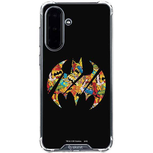 DC Comics Batman Silhouette Logo Vintage Pattern Galaxy A36 5G Clear Case