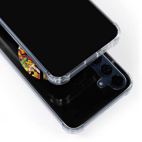 DC Comics Batman Silhouette Logo Vintage Pattern Galaxy A55 5G Clear Case