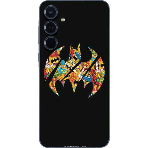 DC Comics Batman Silhouette Logo Vintage Pattern Galaxy A55 5G Skin
