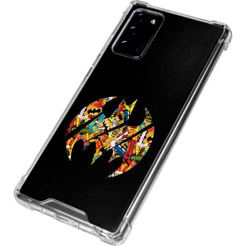 DC Comics Batman Silhouette Logo Vintage Pattern Galaxy Note20 5G Clear Case