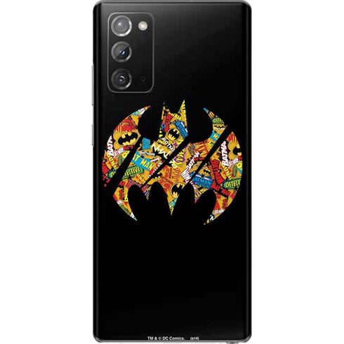 DC Comics Batman Silhouette Logo Vintage Pattern Galaxy Note20 5G Skin