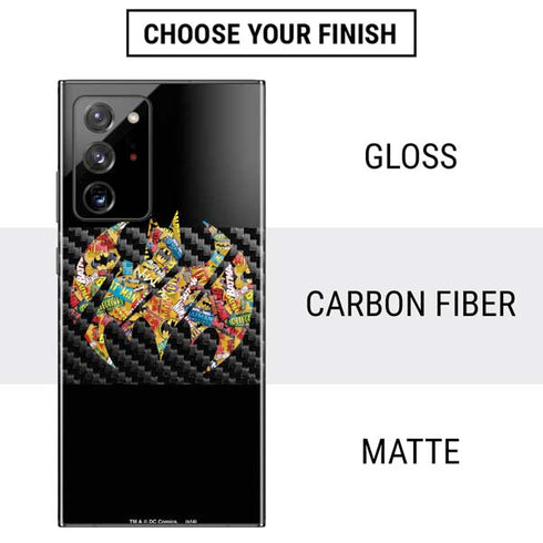 DC Comics Batman Silhouette Logo Vintage Pattern Galaxy Note20 Ultra 5G Skin
