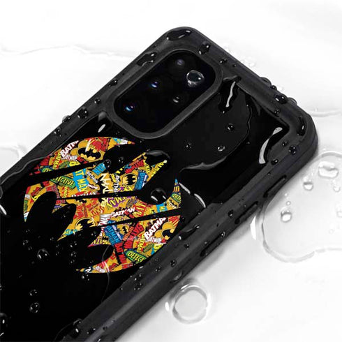 DC Comics Batman Silhouette Logo Vintage Pattern Galaxy S20 Plus Waterproof Case