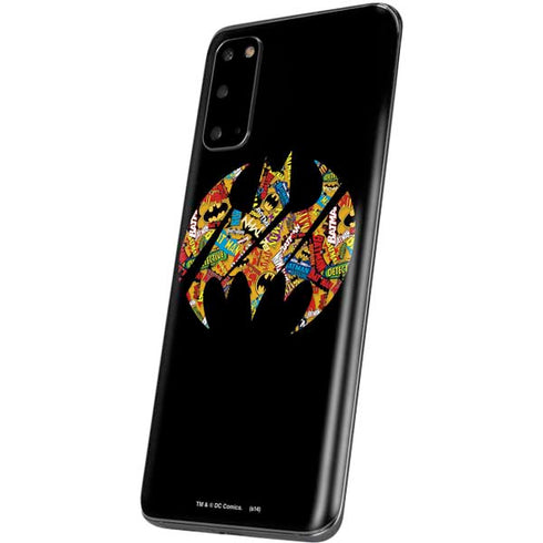 DC Comics Batman Silhouette Logo Vintage Pattern Galaxy S20 Skin