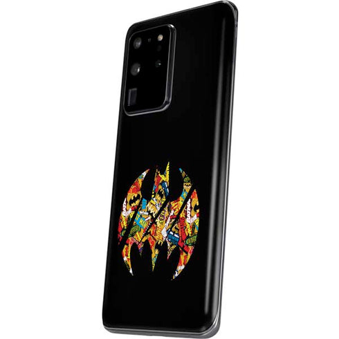 DC Comics Batman Silhouette Logo Vintage Pattern Galaxy S20 Ultra 5G Skin