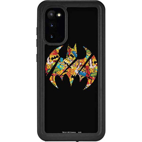 DC Comics Batman Silhouette Logo Vintage Pattern Galaxy S20 Waterproof Case