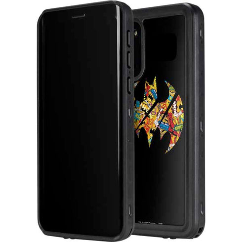 DC Comics Batman Silhouette Logo Vintage Pattern Galaxy S20 Waterproof Case