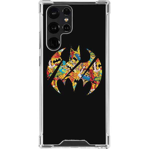 DC Comics Batman Silhouette Logo Vintage Pattern Galaxy S23 Ultra Clear Case