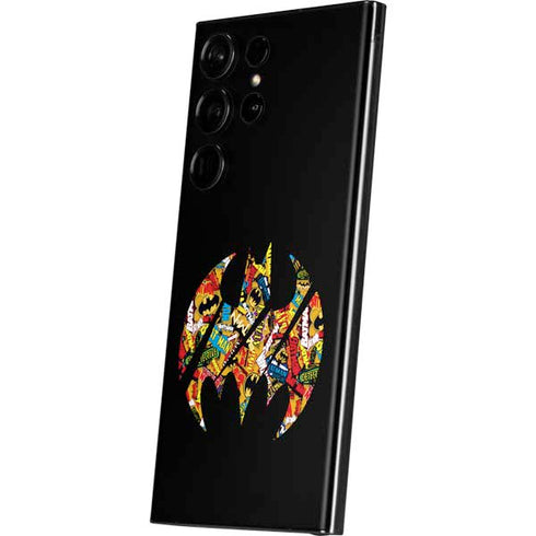 DC Comics Batman Silhouette Logo Vintage Pattern Galaxy Skins