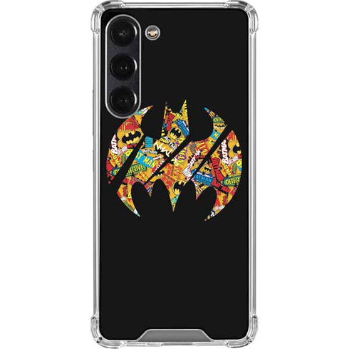 DC Comics Batman Silhouette Logo Vintage Pattern Galaxy S24 FE Clear Case