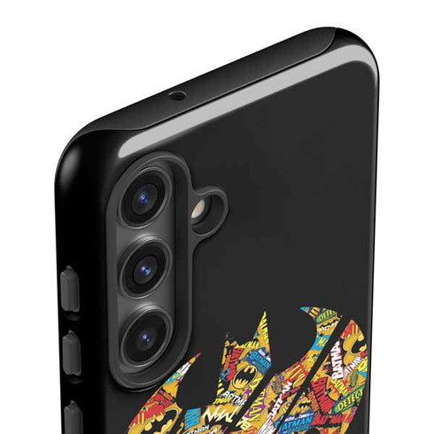 DC Comics Batman Silhouette Logo Vintage Pattern Galaxy S25 Impact Case