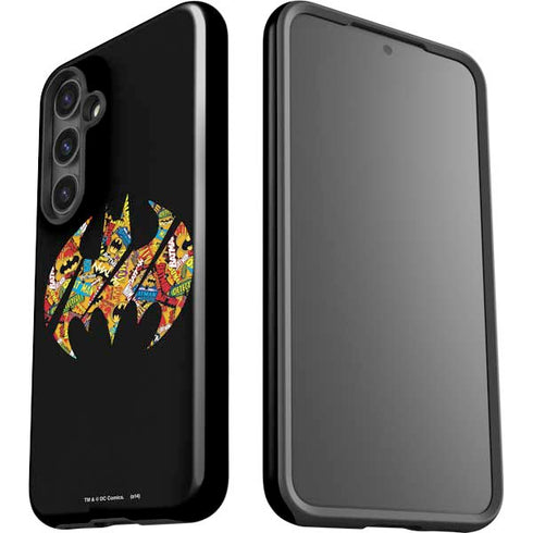 DC Comics Batman Silhouette Logo Vintage Pattern Galaxy S25 Impact Case