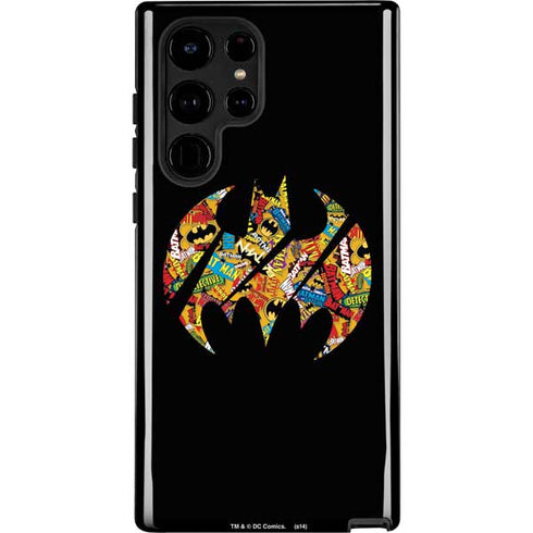 DC Comics Batman Silhouette Logo Vintage Pattern Galaxy Cases