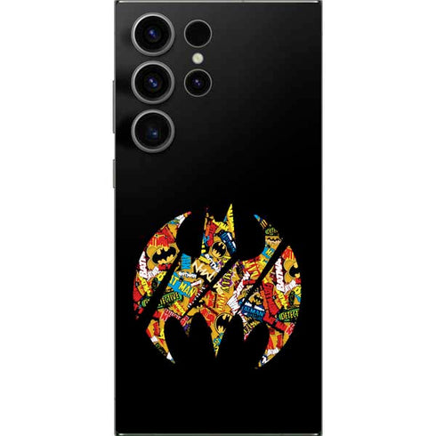 DC Comics Batman Silhouette Logo Vintage Pattern Galaxy S25 Ultra Skin