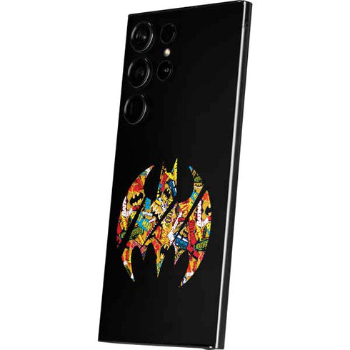 DC Comics Batman Silhouette Logo Vintage Pattern Galaxy S25 Ultra Skin