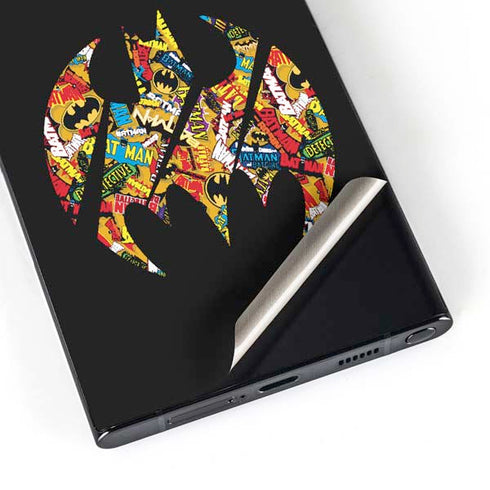 DC Comics Batman Silhouette Logo Vintage Pattern Galaxy S25 Ultra Skin