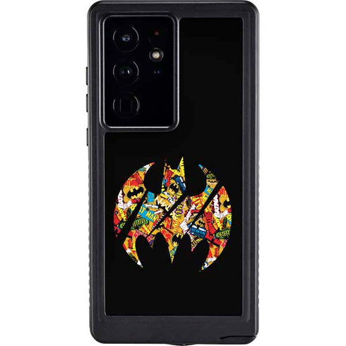 DC Comics Batman Silhouette Logo Vintage Pattern Galaxy S24 Ultra Waterproof Case