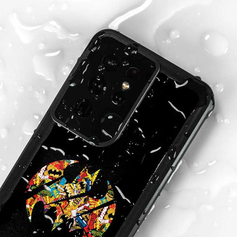 DC Comics Batman Silhouette Logo Vintage Pattern Galaxy S24 Ultra Waterproof Case