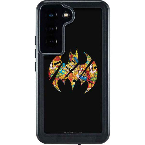DC Comics Batman Silhouette Logo Vintage Pattern Galaxy S24 Waterproof Case